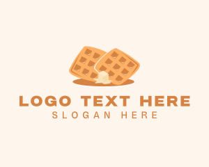 Waffle Butter Breakfast Logo