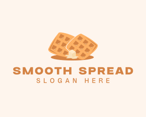 Waffle Butter Breakfast logo design