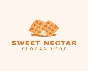 Waffle Butter Breakfast logo design