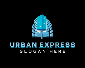 Urban City Building Cleaning logo design