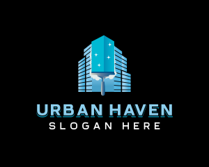 Urban City Building Cleaning logo design