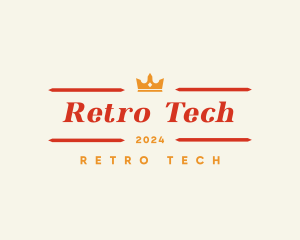 Retro Crown Business logo design