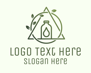 Organic - Wellness Essence Oil Bottle logo design