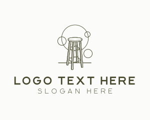 Woodwork - Simple Chair Furniture logo design