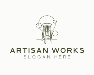 Craftsmanship - Simple Chair Furniture logo design