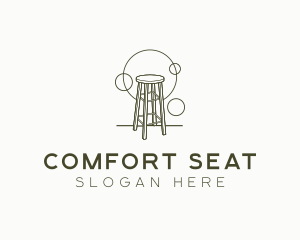 Stool - Simple Chair Furniture logo design