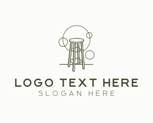 Woodcraft - Simple Chair Furniture logo design