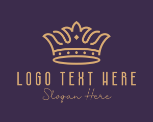 Tiara - Gold Jewelry Crown logo design