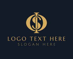 Gold - Elegant Company Letter ISO logo design