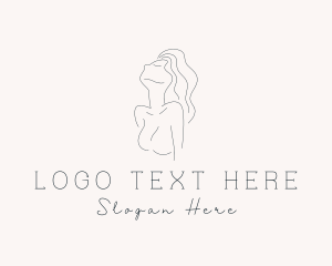 Dating Sites - Sexy Nude Woman logo design