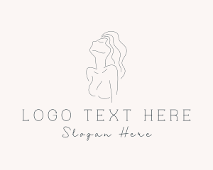 Wax Salon - Sexy Nude Woman logo design