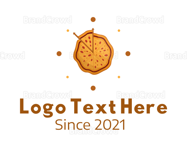 Clock Pizza Slice Logo