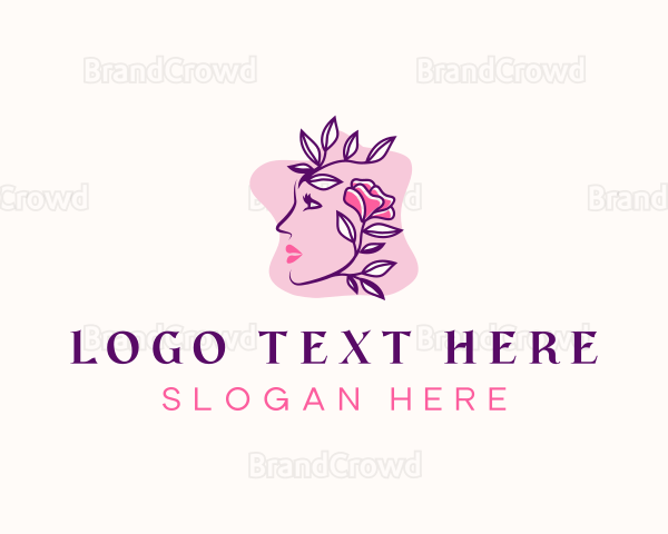 Floral Feminine Face Logo