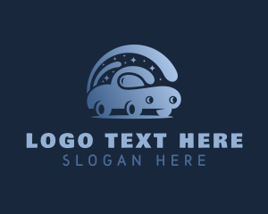 Car Cleaning - Blue Clean Car Wash logo design
