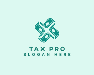 Taxation - Money Cash Currency logo design