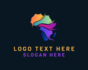 South Africa - African Map Tourism logo design
