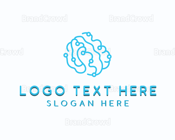 Artificial Intelligence Brain Logo