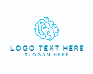 Mind - Artificial Intelligence Brain logo design