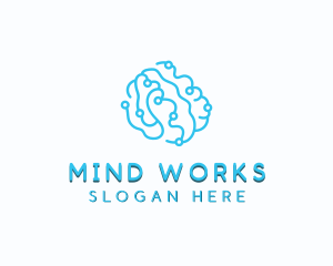 Artificial Intelligence Brain logo design