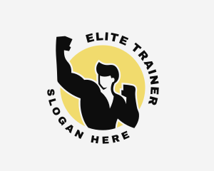 Trainer - Body Muscle Trainer logo design