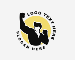 Muscular - Body Muscle Trainer logo design