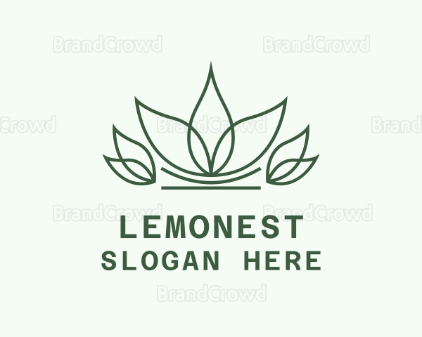 Leaf Crown Lineart Logo
