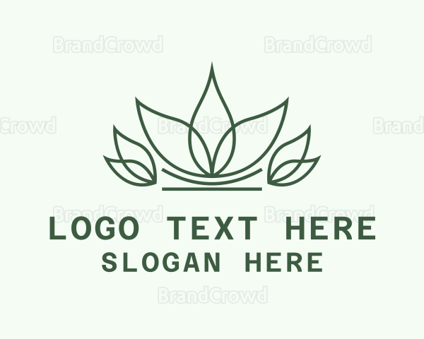 Leaf Crown Lineart Logo