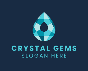 Crystal Liquid Droplet  logo design