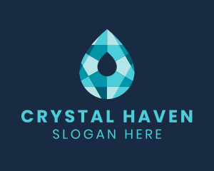 Crystal Liquid Droplet  logo design