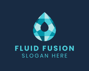 Crystal Liquid Droplet  logo design