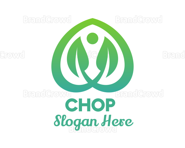 Green Spade Leaf Logo