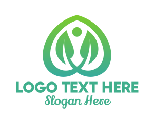 Recycle - Green Spade Leaf logo design