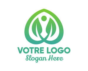 Green Spade Leaf Logo