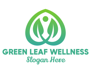 Green Spade Leaf logo design