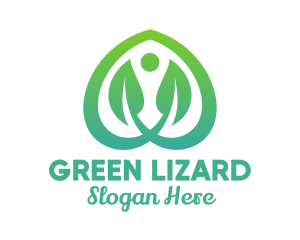 Green Spade Leaf logo design