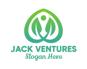 Jack - Green Spade Leaf logo design