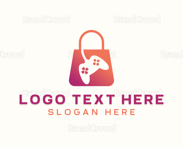 Video Game Shopping Bag Logo