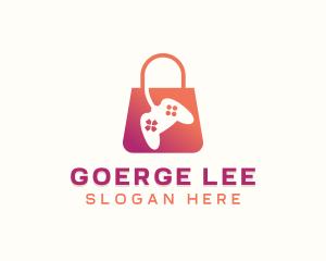 Online Shopping - Video Game Shopping Bag logo design