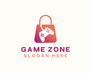 Video Game Shopping Bag logo design