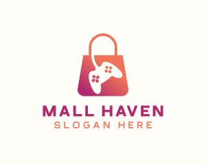 Video Game Shopping Bag logo design