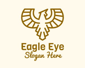 Minimalist Brown Eagle  logo design