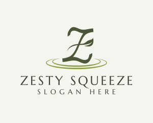 Letter Z Herbal Plant  logo design