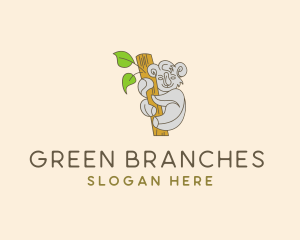 Tree Branch Koala logo design