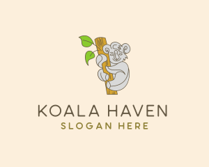 Tree Branch Koala logo design