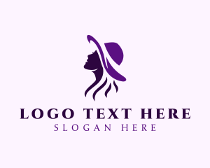 Hairdresser - Feminine Fashion Hat logo design