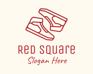 Red Sneaker Shoes logo design