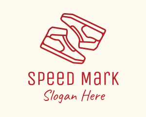 Red Sneaker Shoes logo design