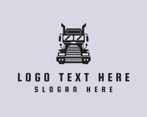 Driver - Freight Trucking Transportation logo design