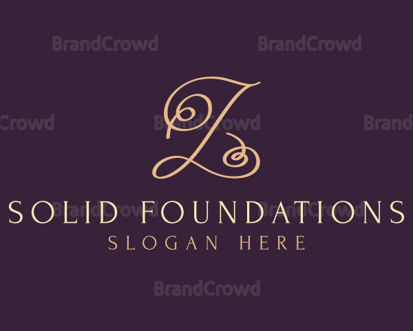 Golden Cosmetics Letter L Logo