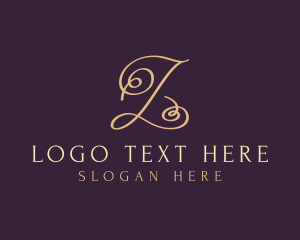 Gold - Golden Cosmetics Letter L logo design